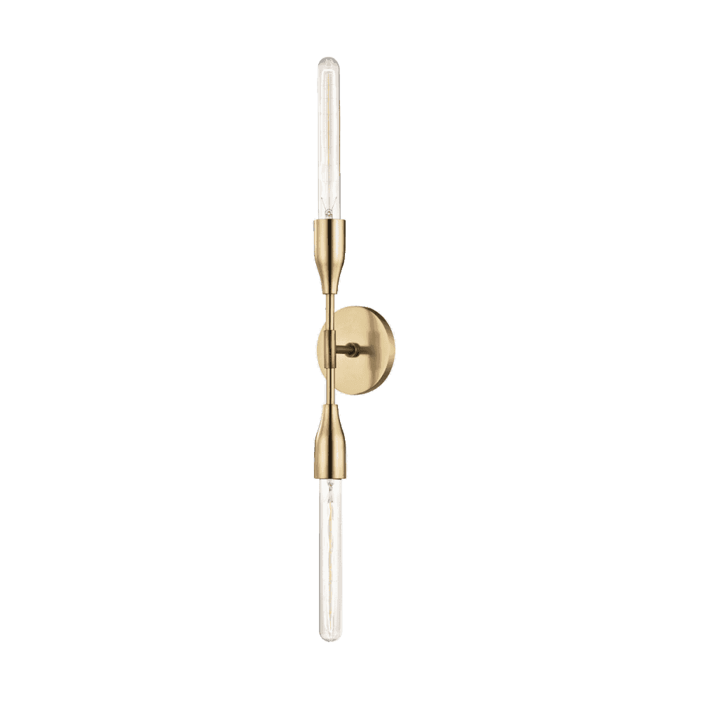 Tara Elegant Aged Brass Double Wall Sconce