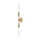 Tara Elegant Aged Brass Double Wall Sconce