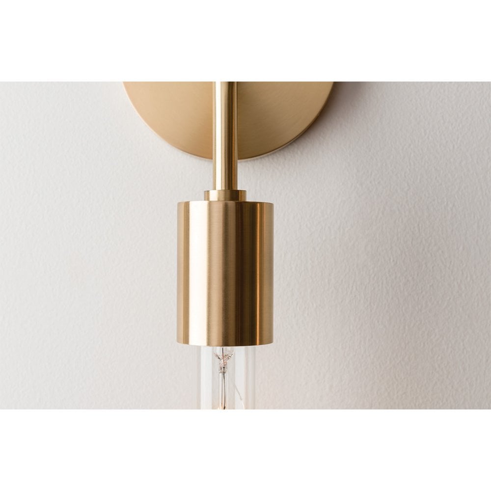 Tara Elegant Aged Brass Double Wall Sconce