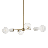 Asime Retro-Chic Brass Multi-Light Pendant