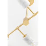 Asime Retro-Chic Brass Multi-Light Pendant