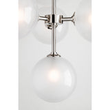 Ashleigh Polished Nickel Double Globe Glass Shade Wall Light