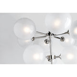 Ashleigh Polished Nickel Double Globe Glass Shade Wall Light
