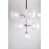 Ashleigh Polished Nickel Double Globe Glass Shade Wall Light