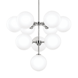 Ashleigh Collection Polished Nickel Tenfold LED Bulb Chandelier