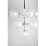 Ashleigh Collection Polished Nickel Tenfold LED Bulb Chandelier