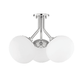 Estee Modern Elegance Polished Nickel Ceiling Light