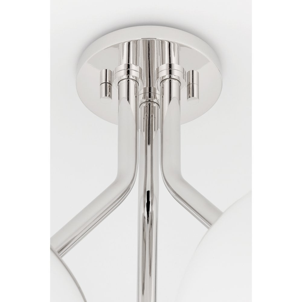 Estee Modern Elegance Polished Nickel Ceiling Light