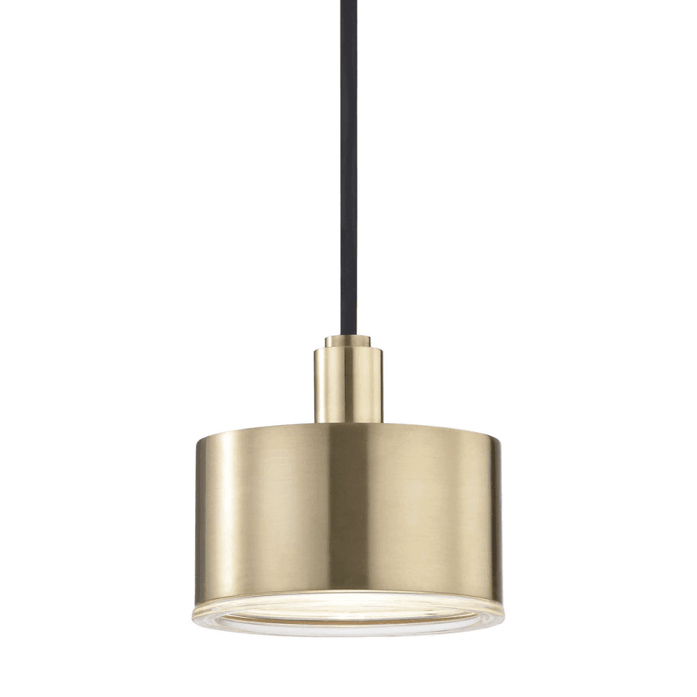 Nora Aged Brass Glass Pendant Light