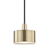 Nora Aged Brass Glass Pendant Light