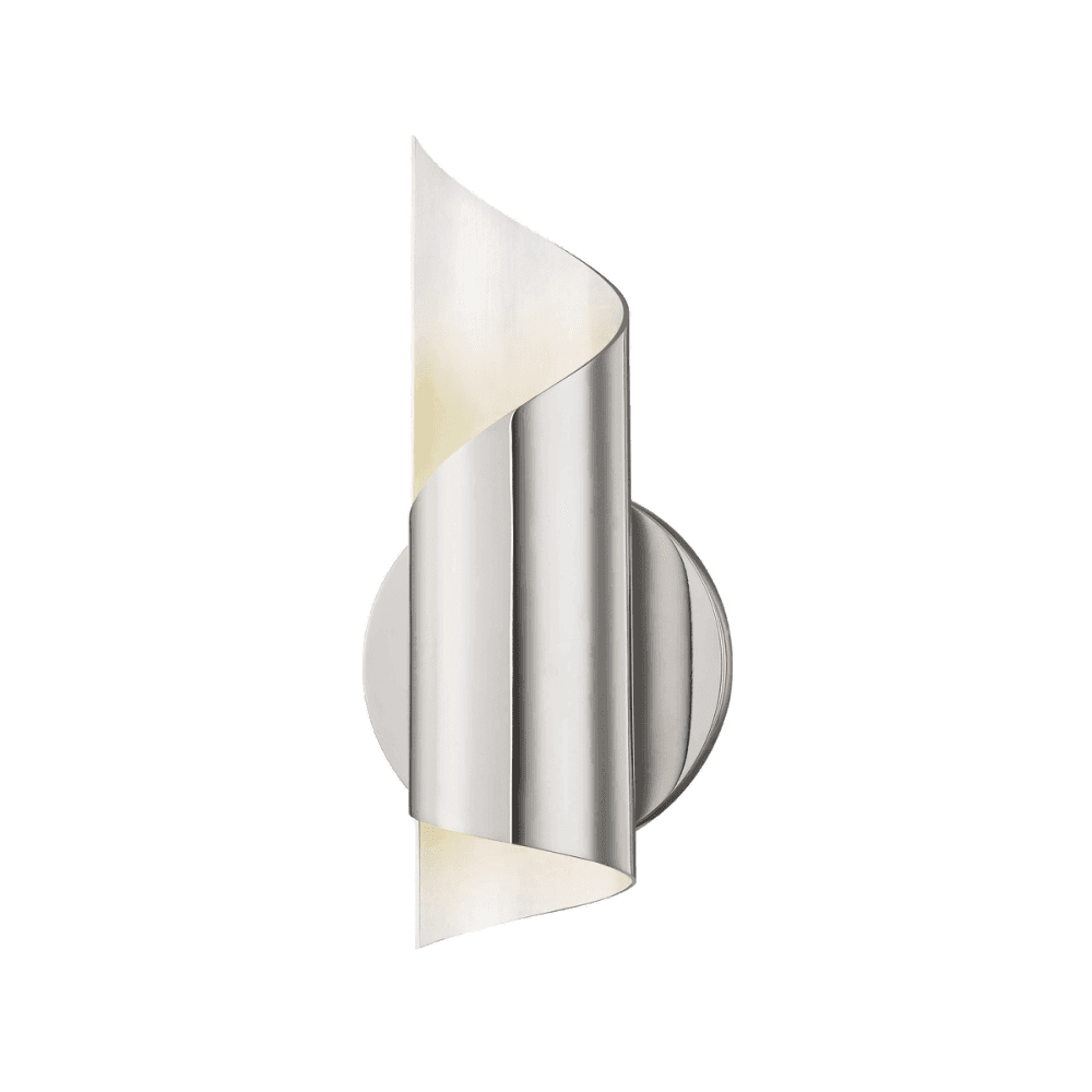 Evie Contemporary Polished Nickel Wall Light Fixture