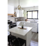 Elegant Karin Tulip Pendant in Aged Brass with Clear Glass, 32cm