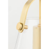 Karin Modern Aged Brass Glass Pendant Light
