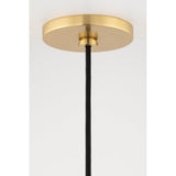 Karin Modern Aged Brass Glass Pendant Light