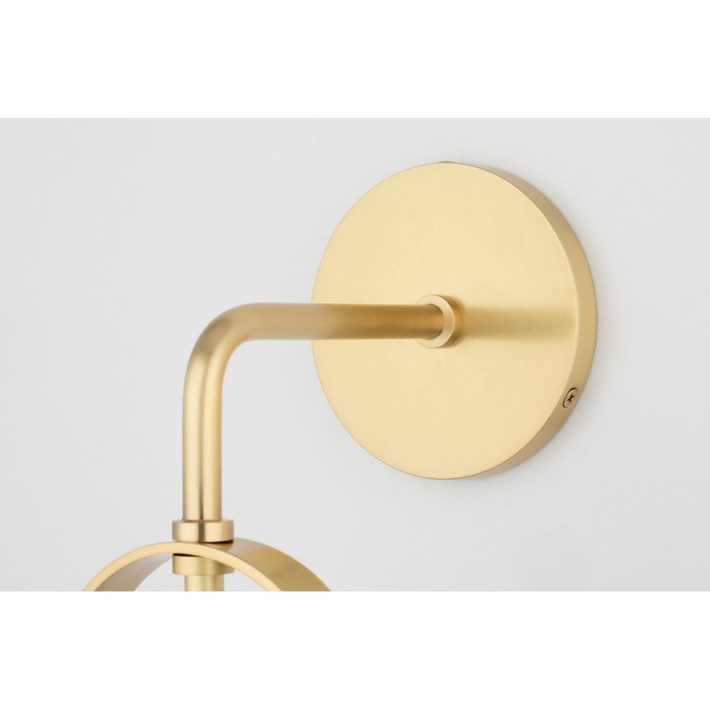 Karin Modern Aged Brass Glass Pendant Light