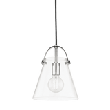 Karin Luxe Polished Nickel Hanging Light Fixture