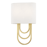 Farah Aged Brass Double Wall Light Fixture