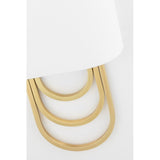 Farah Aged Brass Double Wall Light Fixture