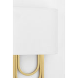 Farah Aged Brass Double Wall Light Fixture