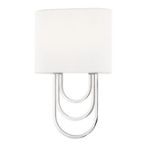 Farah Luxe Wall Sconce in Polished Nickel Finish