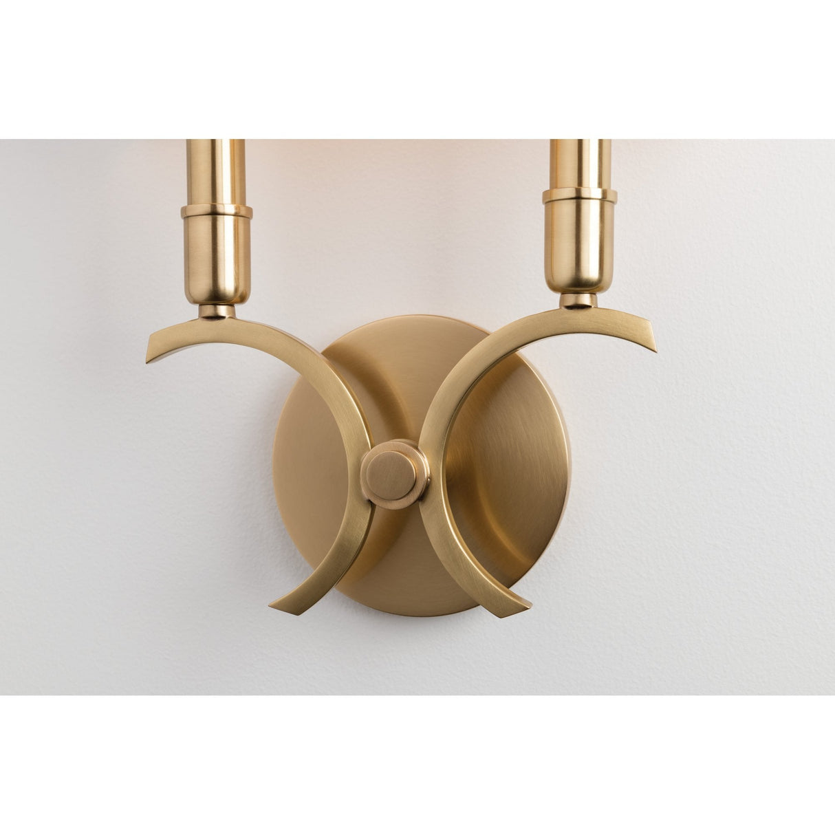 Gwen Elegant Aged Brass Double Wall Sconce