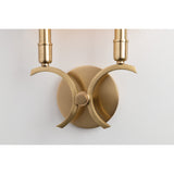 Gwen Elegant Aged Brass Double Wall Sconce