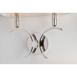 Gwen Elegant Polished Nickel Dual-Light Wall Sconce