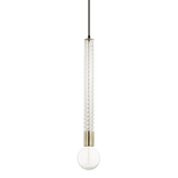 Aged Brass Pippin Pendant Light