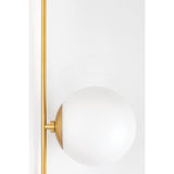 Elegant Aged Brass Lantern Wall Sconce