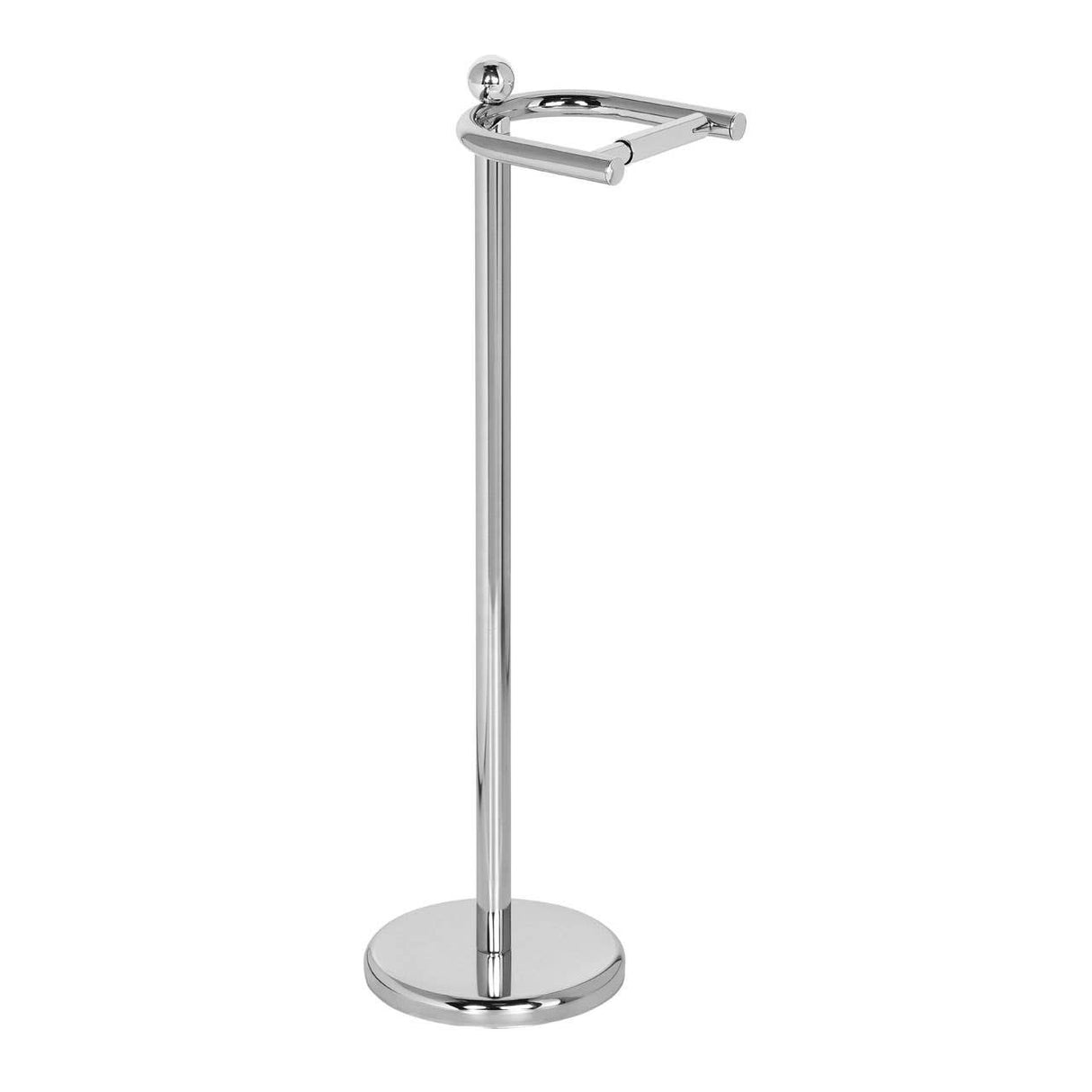 Linnea Chrome Bathroom Set Floor Standing Toilet Roll Holder