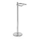 Linnea Chrome Bathroom Set Floor Standing Toilet Roll Holder