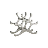 Stylish Alboran S Wine Rack, Polished Aluminium Finish