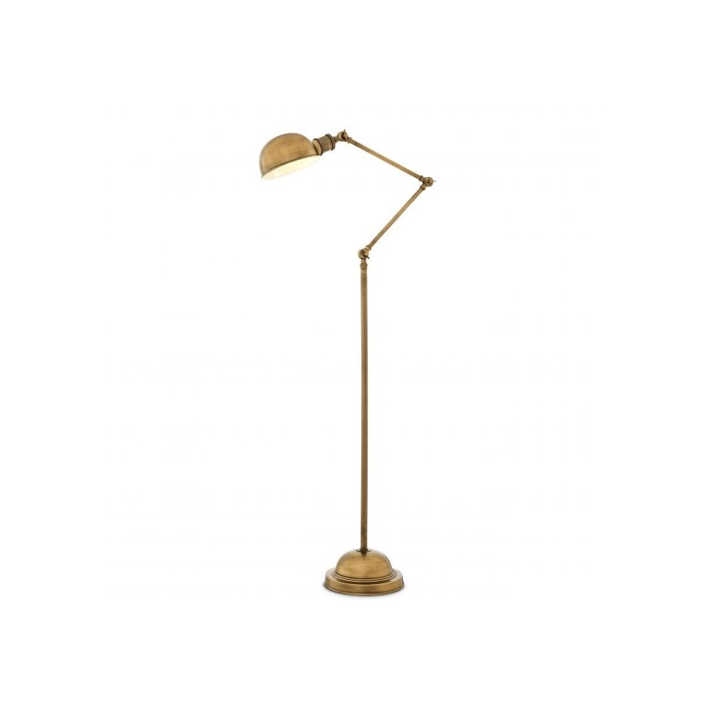 Soho Antique Brass Adjustable Floor Lamp