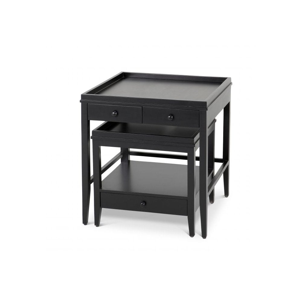 Bleeker Nesting Side Tables Set, Black Finish