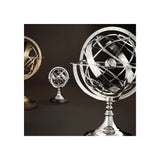 Stylish Nickel Globe with Elegant Black Base