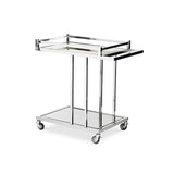 Glamourous Beverly Hills Trolley in Polished Stainless Steel and Bevelled Mirror Glass