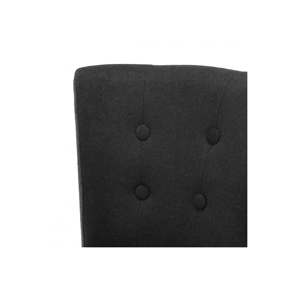 Key Largo Dining Chair in Black Cashmere with Nickel Accents