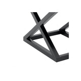 Sleek McArthur Side Table in Waxed Black Wood Finish