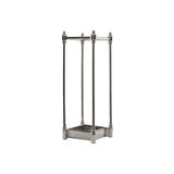 Nickel-Finished Armadale Umbrella Stand with Removable Drip Tray