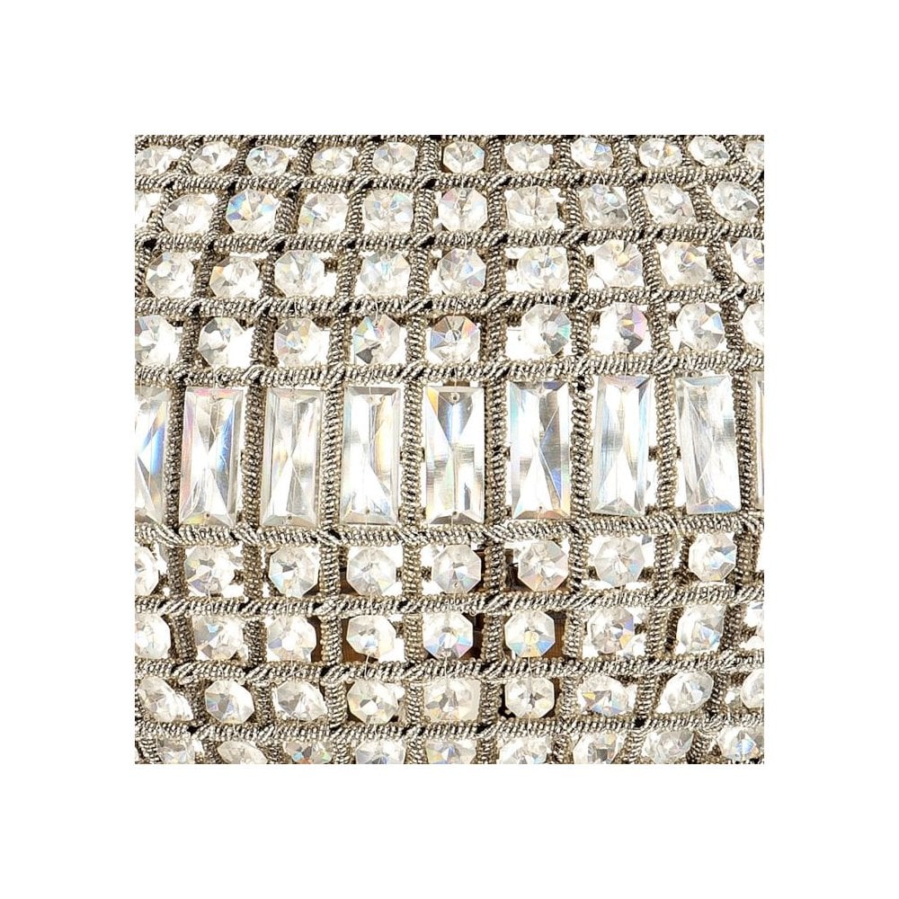 Empire Elegance Oval Chandelier, Crystal Glass & Antique Brass Finish