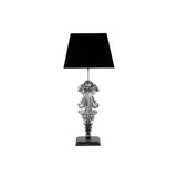 Nickel-Finished Beau Site S Table Lamp with Black Velvet Shade