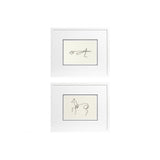 Pablo Picasso Print Duo: White Frame, Clear Glass - Grasshopper & Horse