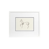Pablo Picasso Print Duo: White Frame, Clear Glass - Grasshopper & Horse