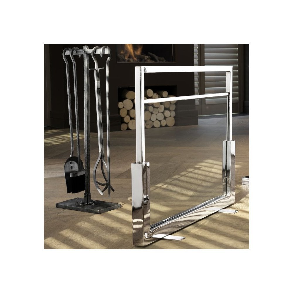 Antique Zinc Finish 4-Piece Fireplace Tool Set