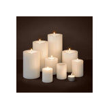 Set of 4 Elegant White Artificial Candles, 8 cm x 9 cm