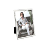 Holden L Silver-Plated Bamboo-Inspired Picture Frame with Clear Glass