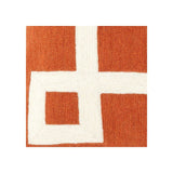 Hand-Embroidered Orange Hartley Pillow, 50x50 cm