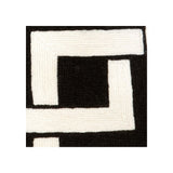 Monochrome Geometric Hand-Embroidered Pillow