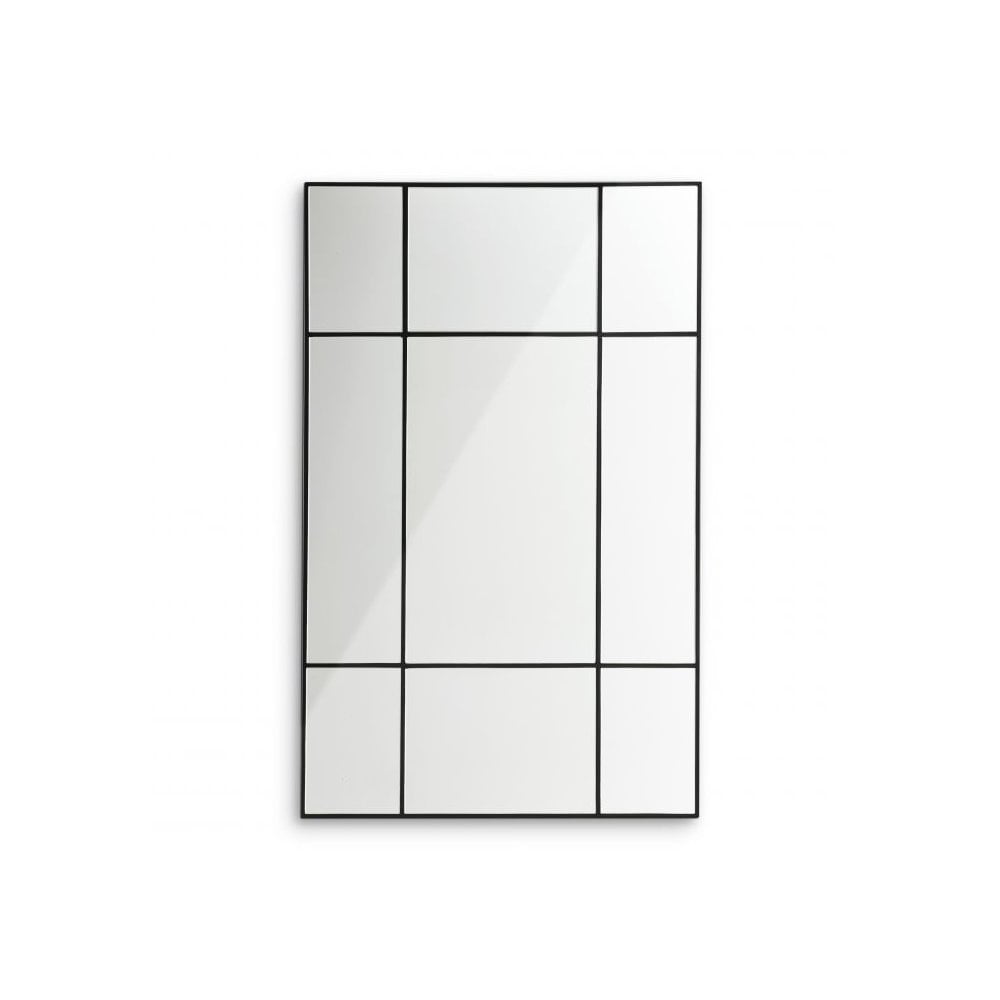 Elegant Mountbatten Mirror with Black Frame and Reflective Glass