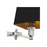 Lexington Dual Sconce with Nickel Finish and Pleated Black Shades